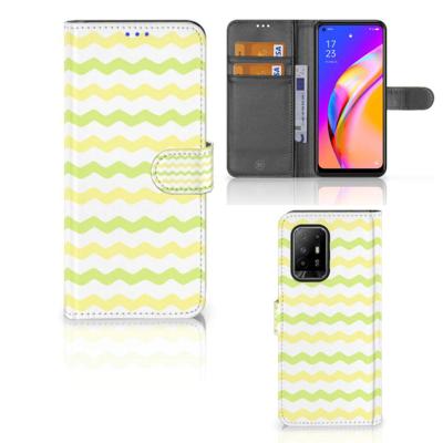 OPPO Reno5 Z | A94 5G | Telefoon Hoesje | Waves Yellow