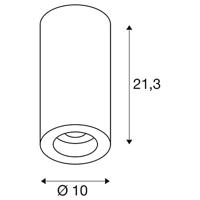 SLV Led opbouwspotNuminos Down 28w - 2700K - 10cm zwart - 1004315 - thumbnail