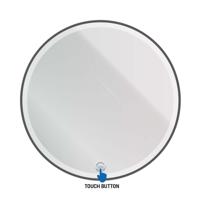 Badkamerspiegel BWS Allen Incl. Led 80 Cm Zwart - thumbnail