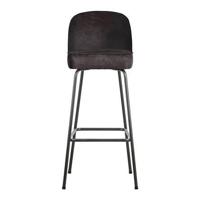 BePureHome Vogue Barkruk H 103 cm - Ecoleer - Zwart - thumbnail