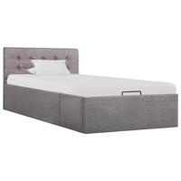 Bedframe met hydraulische opslag stof taupe 90x200 cm - thumbnail