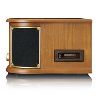 Houten retro platenspeler met Bluetooth® AM/FM-radio USB-codering CD-speler cassettespeler en ingebouwde luidsprekers - thumbnail