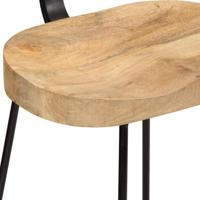 Barkrukken 2 st 49x43x88 cm massief mangohout - thumbnail