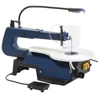 VidaXL Figuurzaagmachine elektrisch met voetpedaal en led-lampje 125 w - thumbnail