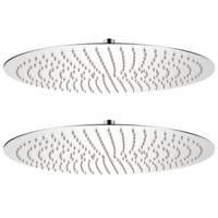 vidaXL Regendouchekop 2 st rond 50 cm roestvrij staal - thumbnail