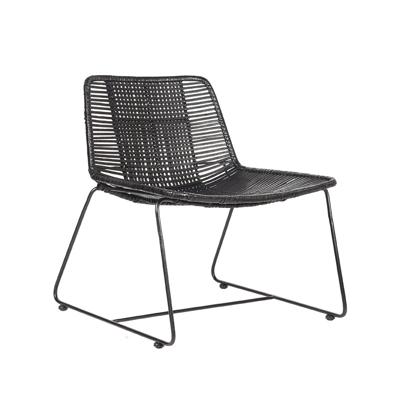 Label51 Fauteuil Jax - Zwart - Rotan