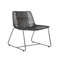 Label51 Fauteuil Jax - Zwart - Rotan - thumbnail