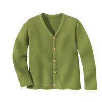 Gebreid jasje van biologisch katoen, turkoois 86/92 - thumbnail