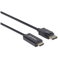 Manhattan 153201 DisplayPort-kabel DisplayPort / HDMI Adapterkabel DisplayPort-stekker, HDMI-A-stekker 1.80 m Zwart - thumbnail