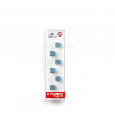 Trendform Magnet Cube Medium - set van 6 - Blauw