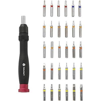 TOOLCRAFT 809204 Bitset 31-delig Plat, Kruiskop Phillips, Kruiskop Pozidriv, Inbus, T-profiel