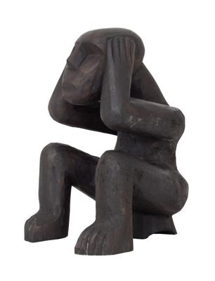 MUST Living Ornament 'Hear Nothing' Mahoniehout