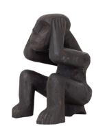 MUST Living Ornament 'Hear Nothing' Mahoniehout - thumbnail