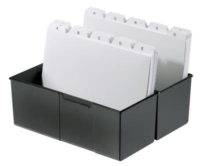 HAN 975-13 Kaartenbox Zwart Aantal kaarten (max.): 500 kaarten DIN A5 liggend