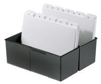 HAN 975-13 Kaartenbox Zwart Aantal kaarten (max.): 500 kaarten DIN A5 liggend - thumbnail
