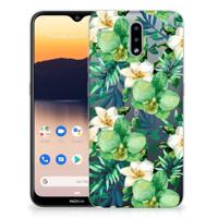Nokia 2.3 TPU Case Orchidee Groen - thumbnail