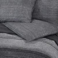 VidaXL Dekbedovertrekset 225x220 cm katoen donkergrijs - thumbnail