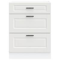 Keuken onderkast Porto bewerkt hout wit - thumbnail