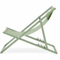 PAROS ligstoel - Stalen structuur - L 63 x D 104 x H 85 cm Khaki groen - thumbnail