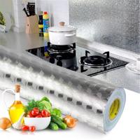 Keuken wand kachel aluminiumfolie olie-proof stickers anti-fouling hoge temperatuur zelfklevende Croppable wallpaper muur sticker grootte: 40cmx5m (s - thumbnail