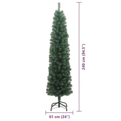 VidaXL Kunstkerstboom groen 240 cm pvc en staal en kunststof VidaXL Kunstkerstboom groen 240 cm pvc en staal en kunststof