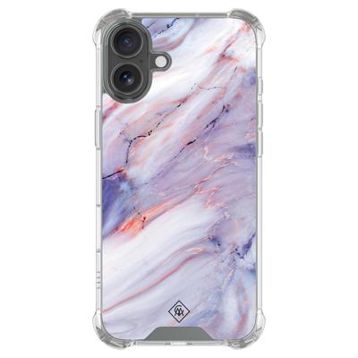 iPhone 16 shockproof hoesje - Marmer paars