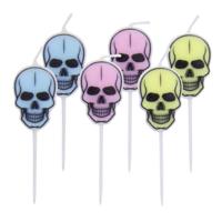 Folat Halloween party kaarsen pastel 8 cm set van 6 | 24 stuks - thumbnail