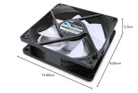 Fractal Design Silent Series R3 92mm PC-ventilator Zwart, Wit (b x h x d) 92 x 25 x 92 mm - thumbnail