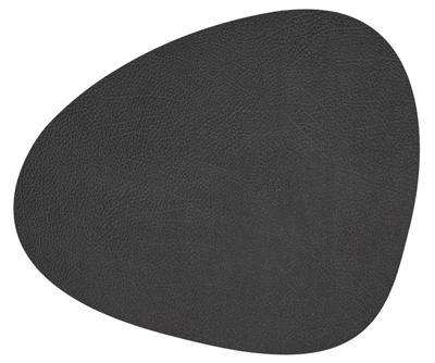 LIND DNA Placemat Hippo - Leer - Black Anthracite - 44 x 37 cm LIND DNA Placemat Hippo - Leer - Black Anthracite - 44 x 37 cm