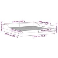 Bedframe Wasbruin 180 x 200 cm Massief grenenhout - thumbnail