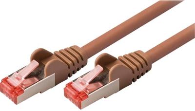 CAT6 S/FTP-Netwerkkabel | RJ45 Male - RJ45 Male | 7,5 m | Bruin