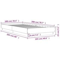Bedframe met LED-verlichting zwart 100x200 cm - thumbnail