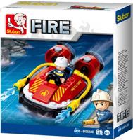 Sluban Fire Brigade Hovercraft bouwstenen set - thumbnail
