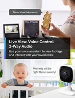 RIIMUHIR TP-Link Tapo Smart Home Security WiFi-camera, opnamen in 1080p (Full HD) | Tot 30 voet nachtzicht | Tot 128 GB microSD-kaartsleuf | Werkt met Alexa en Google (Tapo C100) - thumbnail