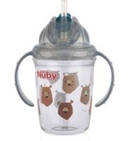 Nuby Antilekbeker 240ml grijs 12+ maanden (1 st) - thumbnail
