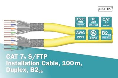 Digitus DK-1745-A-VH-D-5 Netwerkkabel CAT 7a S/FTP Geel 500 m