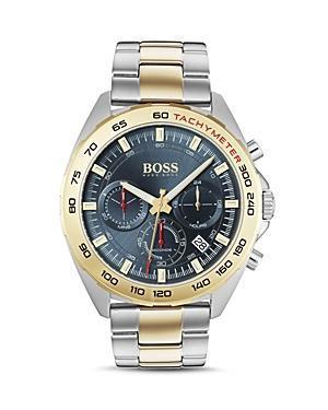 Boss heren chronograaf intensiteit tweekleurig roestvrijstalen armbandhorloge 44 mm Boss heren chronograaf intensiteit tweekleurig roestvrijstalen armbandhorloge 44 mm