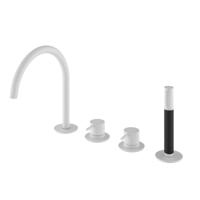 Inbouw Badrandcombinatie Hotbath Cobber Met Uitloop en 2-weg Omstel Mat Wit (incl. Handdouche) - thumbnail