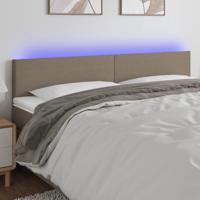 Hoofdbord LED 160x5x78/88 cm stof taupe - thumbnail