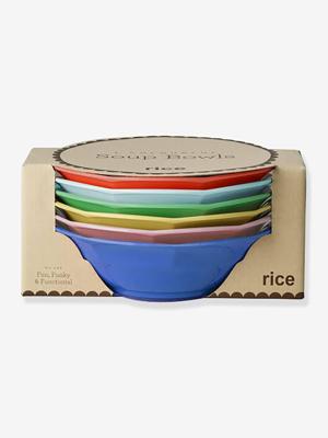 Soepkommen in melamine, set van 6, 400 ml RICE meerkleurig