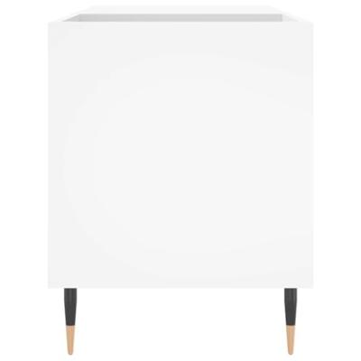 Platenkast 85x38x48 cm bewerkt hout wit - thumbnail