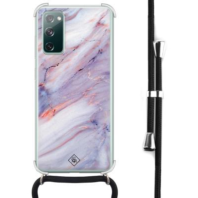 Samsung Galaxy S20 FE hoesje met koord - Marmer paars