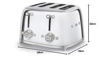 Smeg TSF03SSEU broodrooster 4 snede(n) Chroom 2000 W - thumbnail