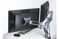 SmartFit Dual Monitor Arm Mount - Bevestigingskit (bureauklembevestiging, 2 beeldschermarmen) - voor 2 LCD-schermen - donkergrijs - desktop - thumbnail