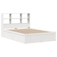 Bedframe zonder matras massief grenenhout wit 120x200 cm - thumbnail