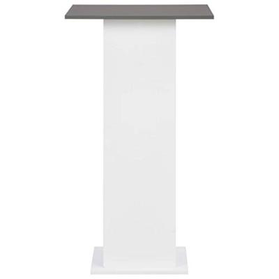 Bartafel 60x60x110 cm wit en antracietgrijs