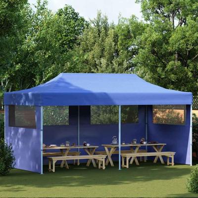 Partytent pop-up inklapbaar 3x6 m blauw