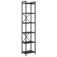 Boekenkast Zwart eiken 40 x 30 x 188 cm Bewerkt hout - thumbnail