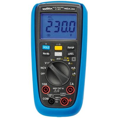 Metrix MTX 204 Multimeter Digitaal Grafisch display CAT III 600 V Weergave (counts): 6000 Metrix MTX 204 Multimeter Digitaal Grafisch display CAT III 600 V Weergave (counts): 6000