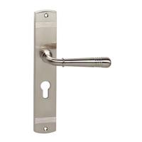 Intersteel Deurklink Helena op schild profielcilindergat 55mm nikkel mat - thumbnail